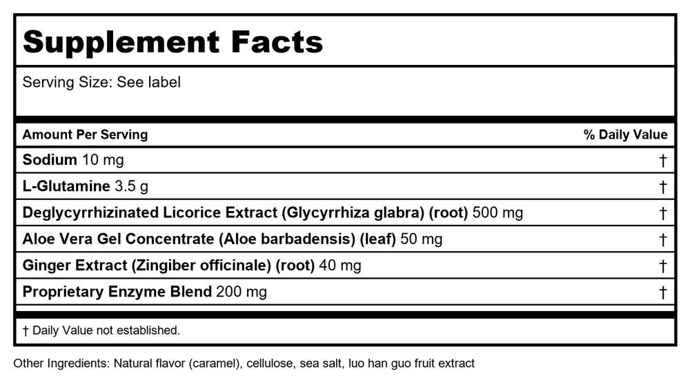 Apex Energetics - K120 RepairVite-GT Plus - Supplement Facts panel