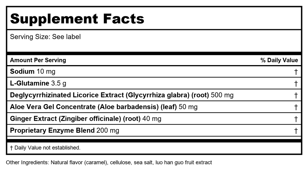 Apex Energetics - K120 RepairVite-GT Plus - Supplement Facts panel