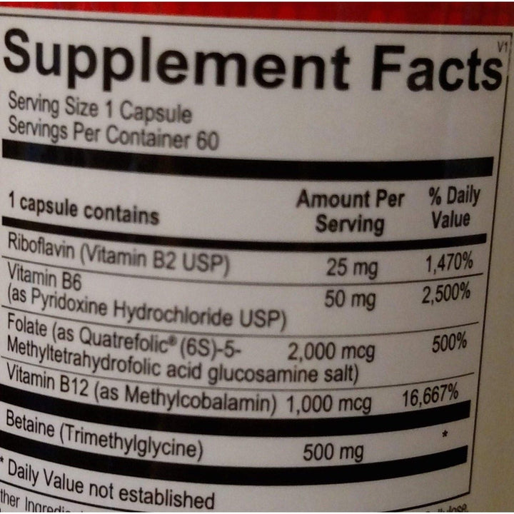 Ortho Molecular - Methyl CPG - 60 Capsules - Supplement Facts panel