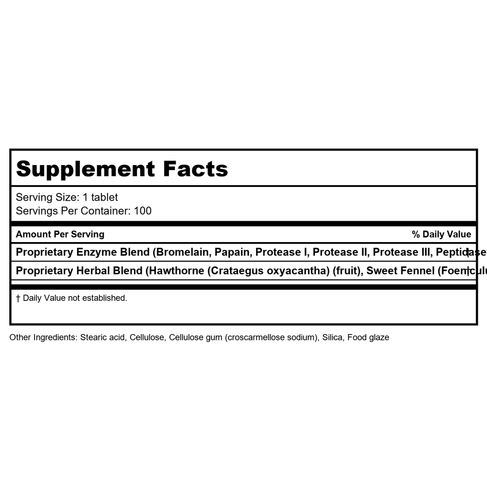 SuperDigestZyme (Z-22) by Apex Energetics - Supplement Facts panel
