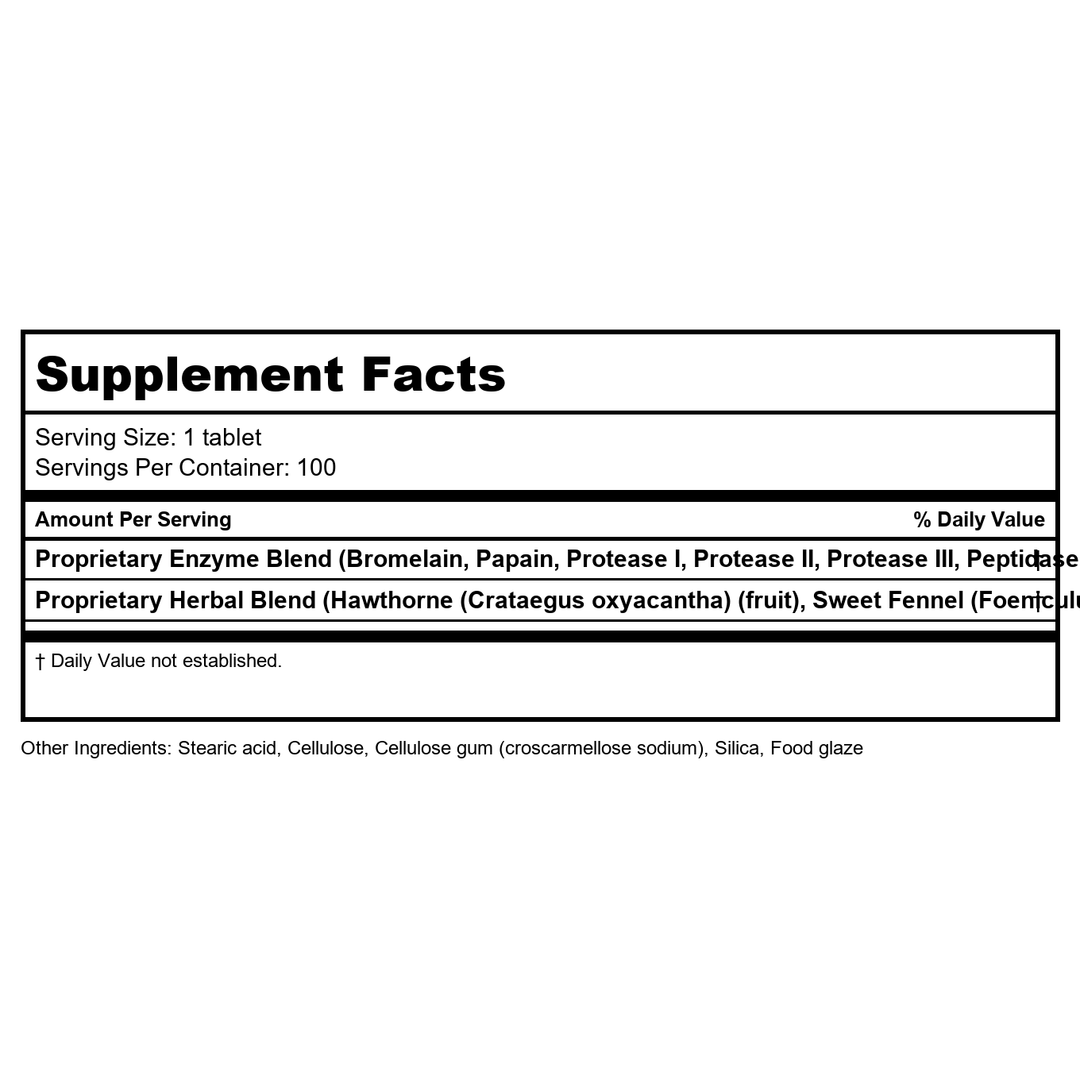 SuperDigestZyme (Z-22) by Apex Energetics - Supplement Facts panel