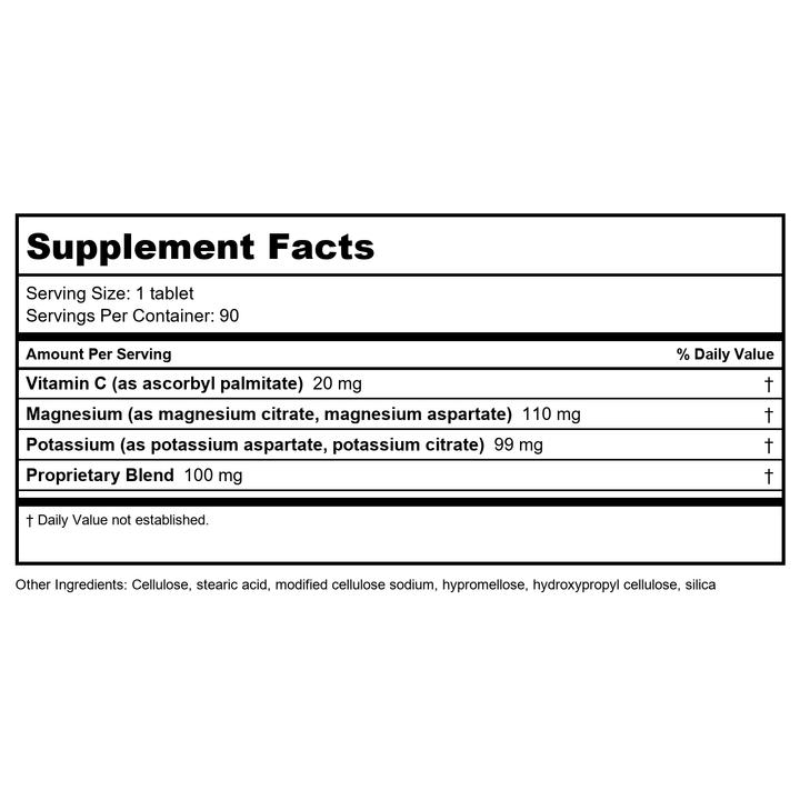 Mg/K-Zyme (Z-11) by Apex Energetics - Supplement Facts panel