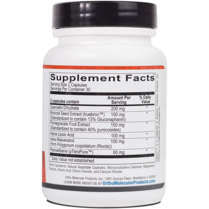 Ortho Molecular - Resvoxitrol- 60 Capsules - Supplement Facts panel