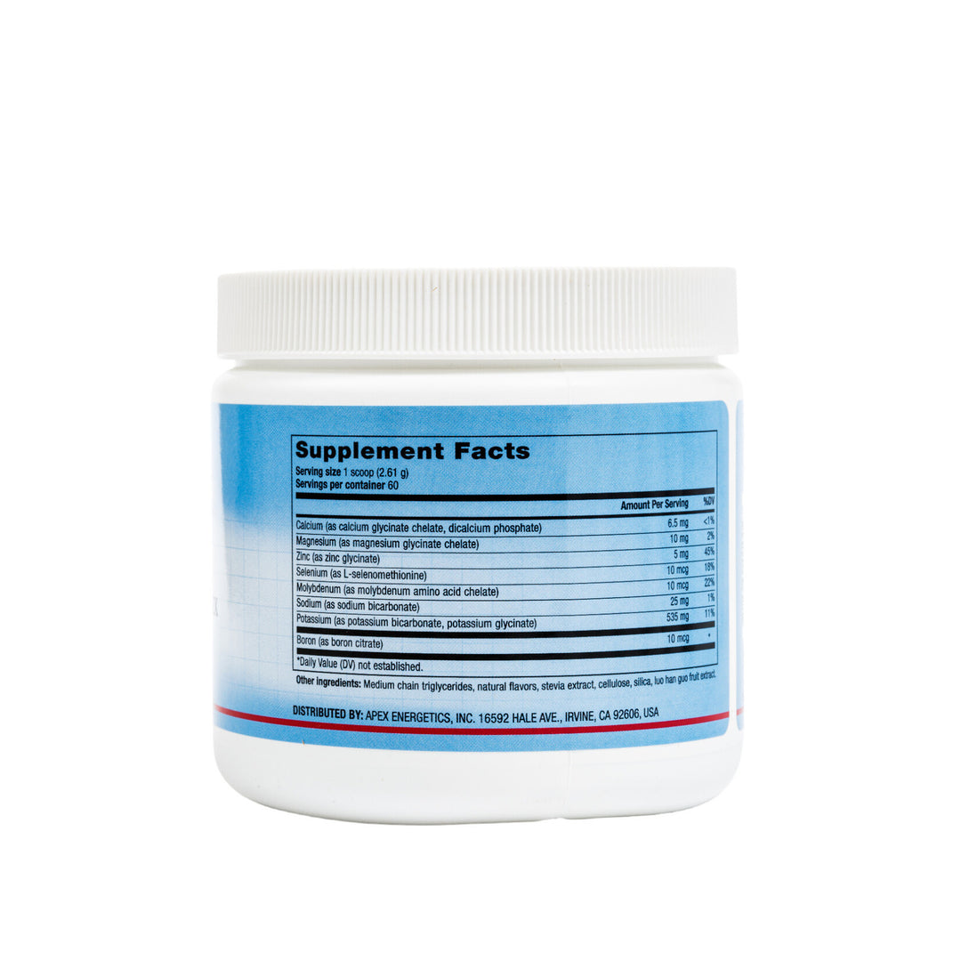 Electro-PH Complex (K-86) Apex Energetics,156.6G - Supplement Facts panel