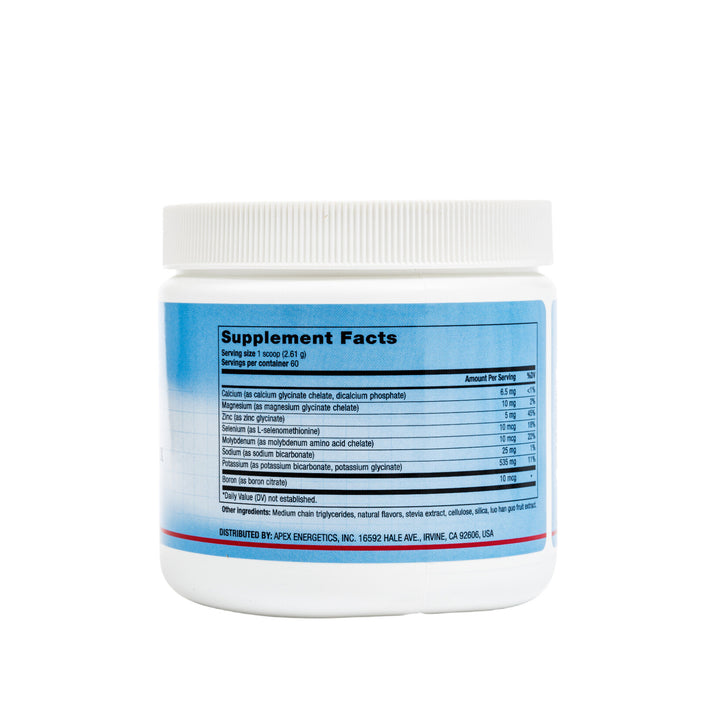Electro-PH Complex (K-86) Apex Energetics,156.6G - Supplement Facts panel