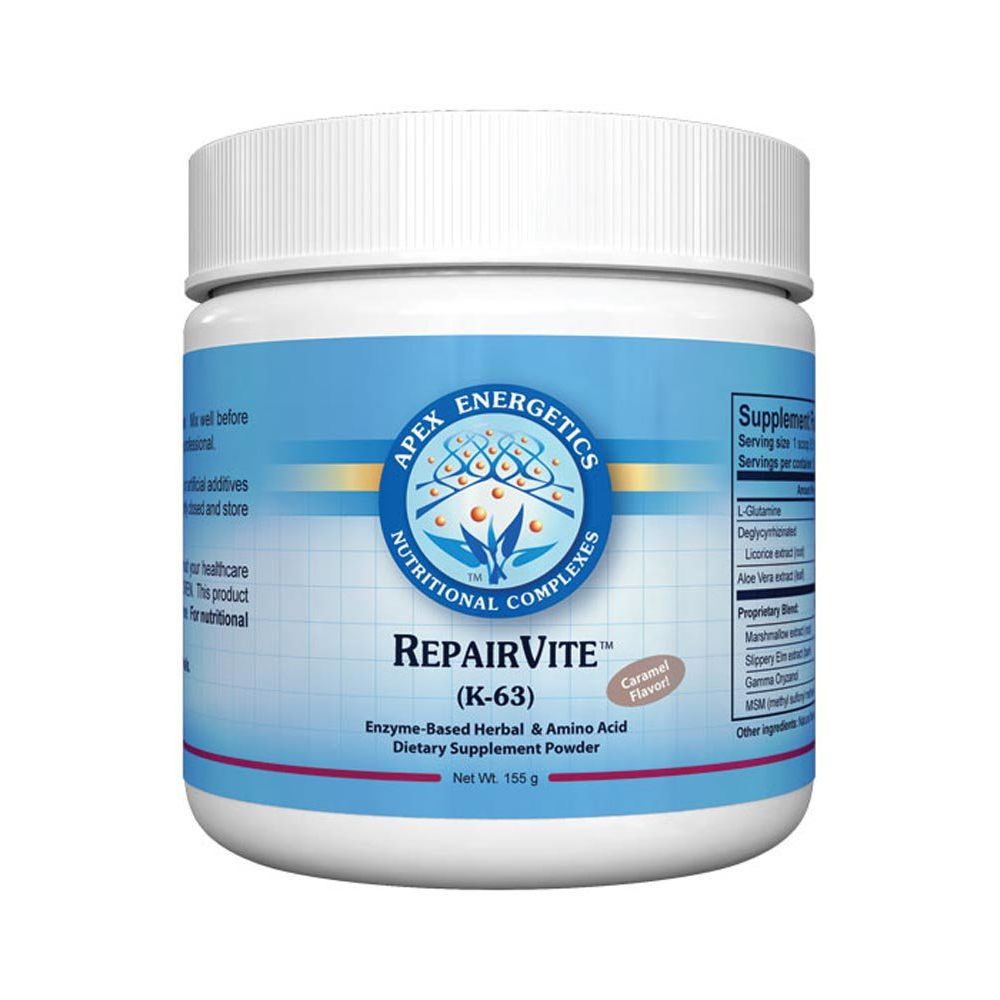 RepairVite Caramel (K-63) by Apex Energetics - Supplement Facts panel