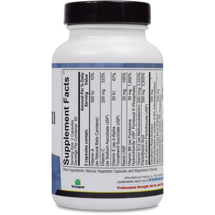 Ortho Molecular Products Adapten-All Capsules, 120 Count - Supplement Facts panel
