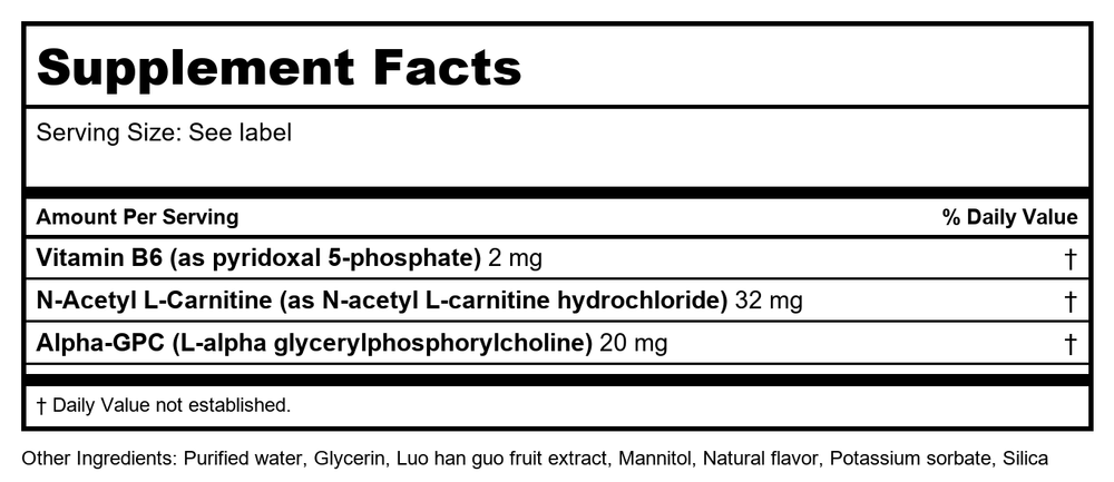 Apex Energetics - Acetyl-CH (K-40) 90 Capsules - Supplement Facts panel