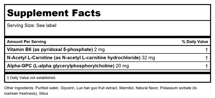 Apex Energetics - Acetyl-CH (K-40) 90 Capsules - Supplement Facts panel