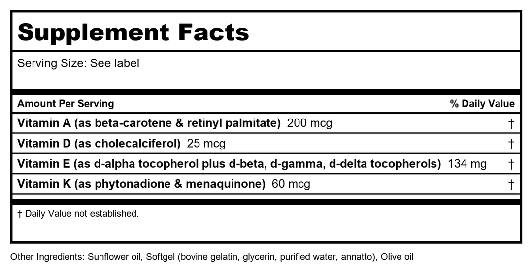 Apex Energetics K-25 Fibromin (90 Caps) - Supplement Facts panel