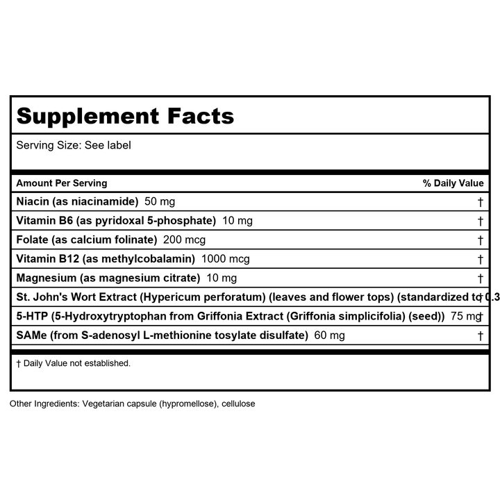 SerotaFlo (K-50) Apex Energetics, 2 FL oz - Supplement Facts panel
