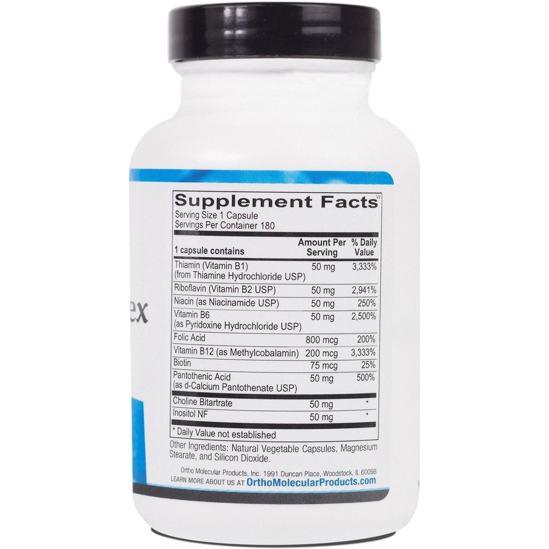 Ortho Molecular - Ortho B-Complex 180 capsules - Supplement Facts panel