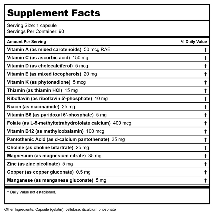 Apex Energetics - Proglyco-SP (K-13) 90 Capsules - Supplement Facts panel