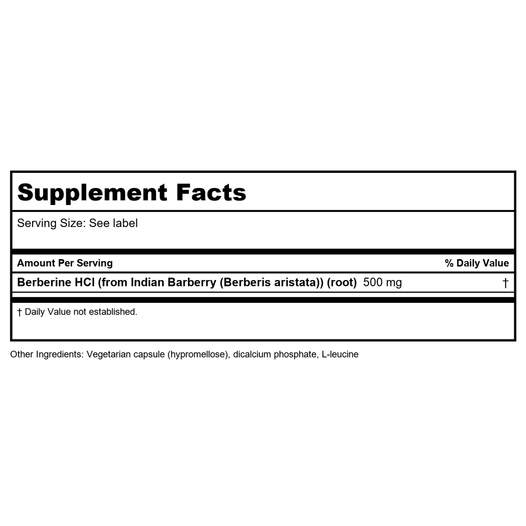 Glycoberine-MX (k-126) 90 Capsules Apex Energetics - Supplement Facts panel