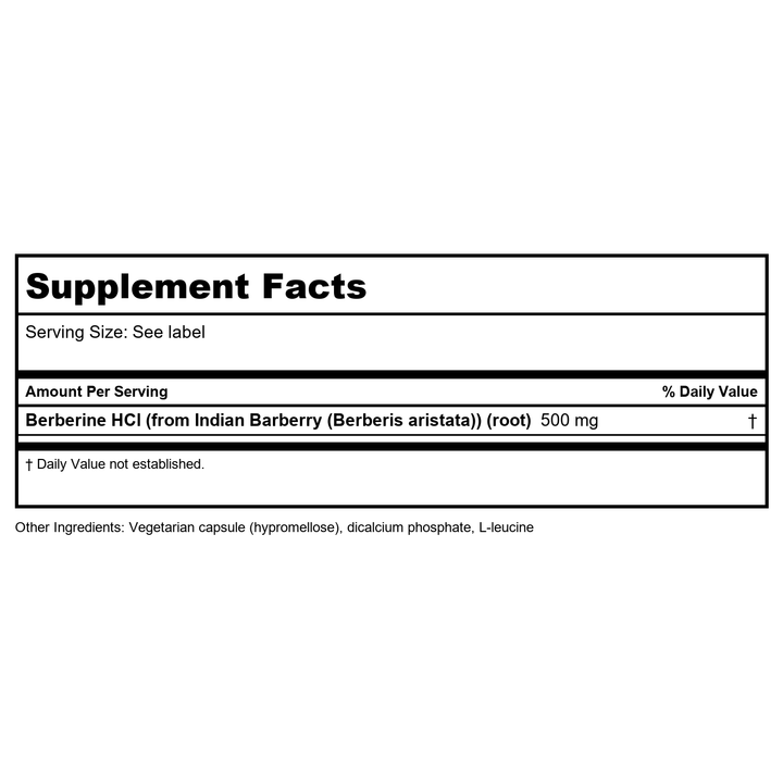 Glycoberine-MX (k-126) 90 Capsules Apex Energetics - Supplement Facts panel
