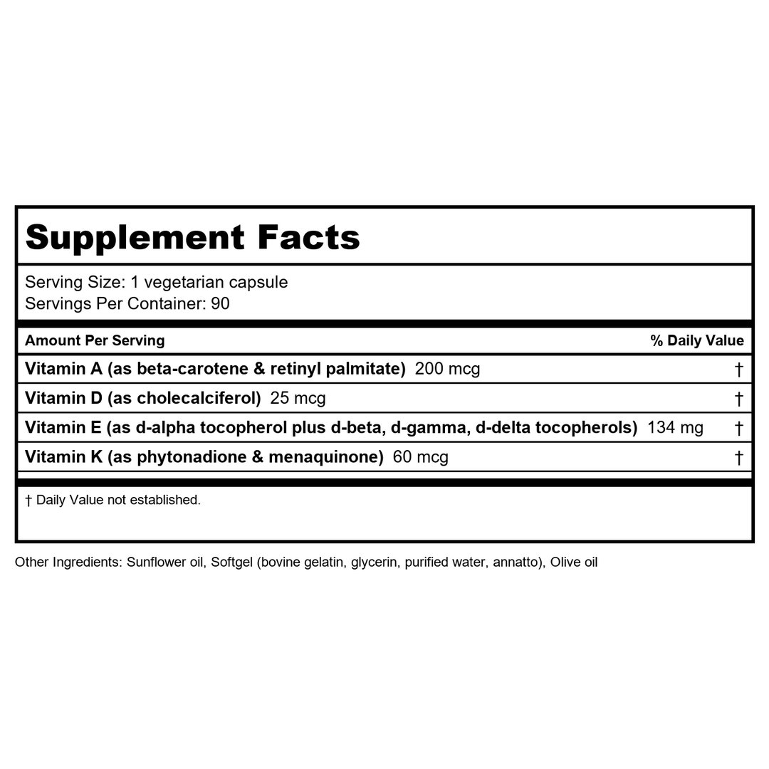 Apex Energetics K-10 Metacrin-DX (90 Caps) - Supplement Facts panel