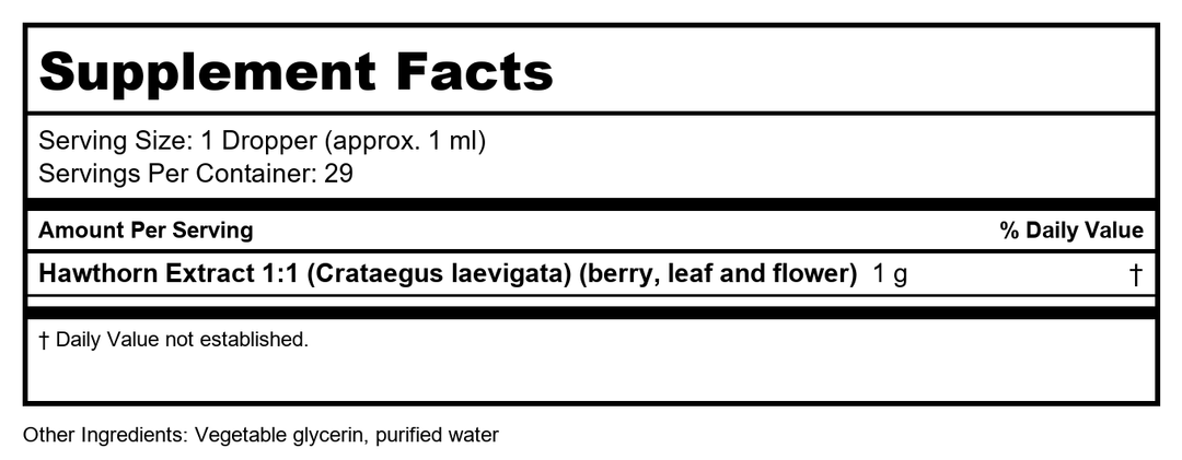 Kan Herb Singles Chinese Hawthorne Fruit 1 Ounce - Supplement Facts panel
