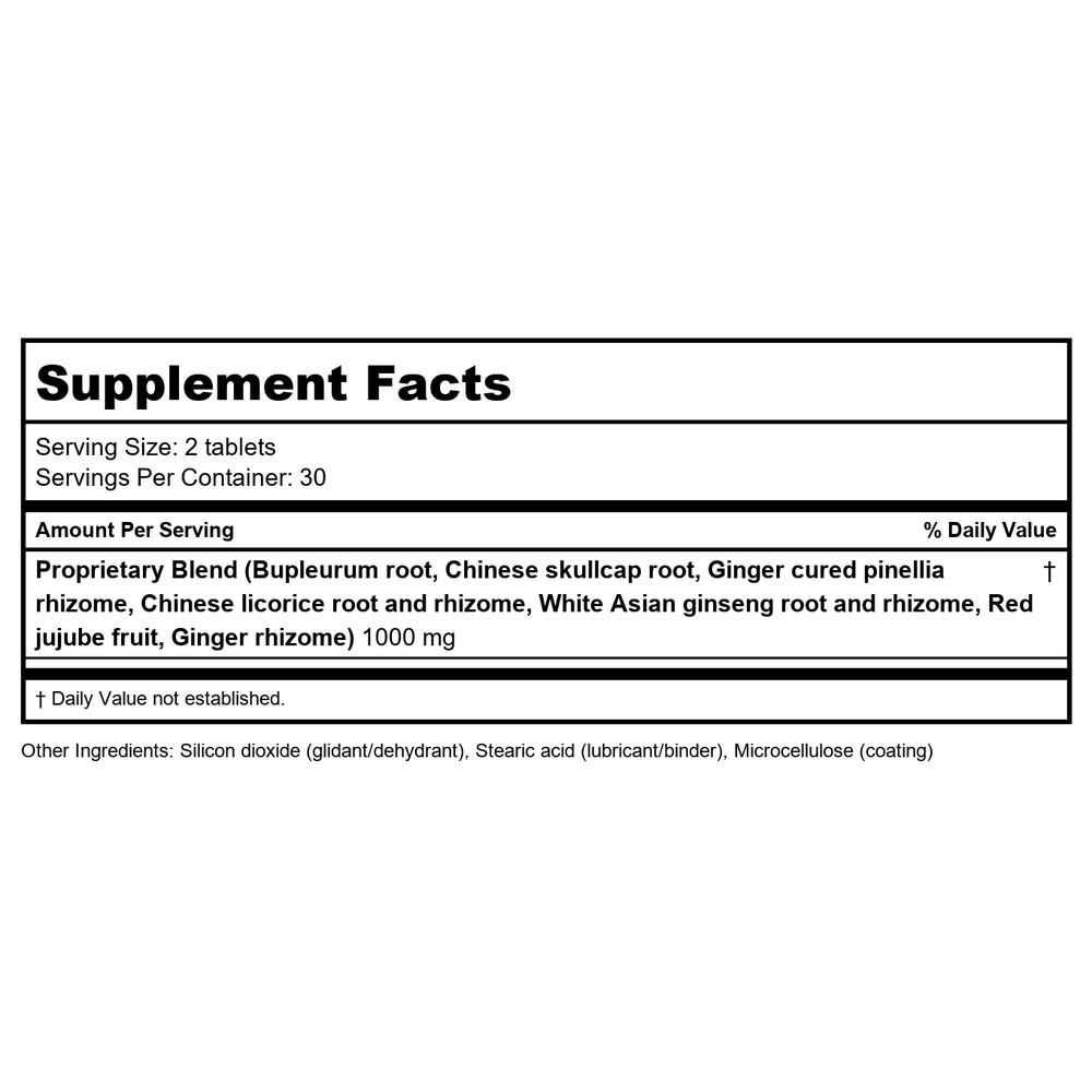 Kan Herb Singles Bupleurum Root 1 Ounce - Supplement Facts panel