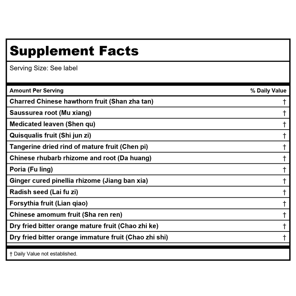 Kan Herb Sage Solutions Middle Mover 60 Tablets - Supplement Facts panel