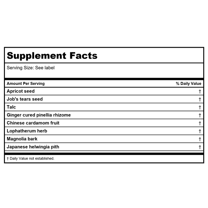 Kan Herb Essentials Three Seeds Combination 4 Ounce - Supplement Facts panel