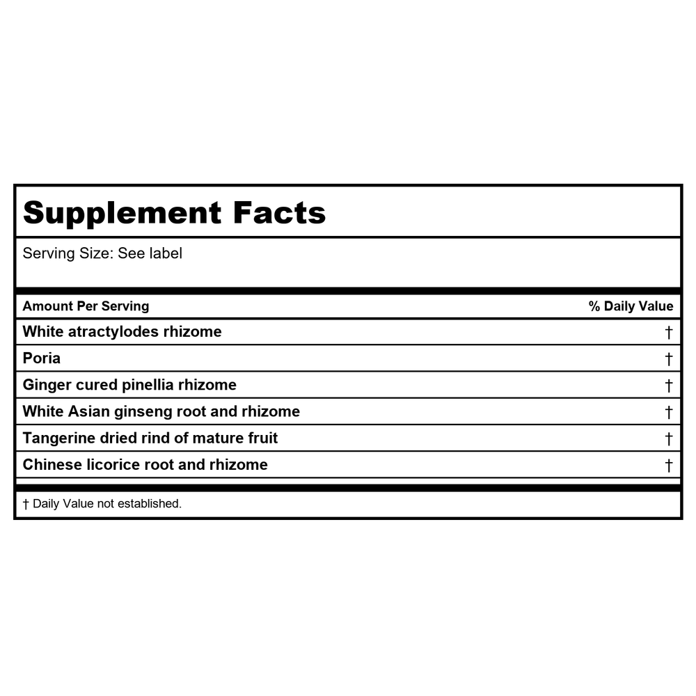 Kan Herb Essentials Six Gentlepets 8 Ounce - Supplement Facts panel