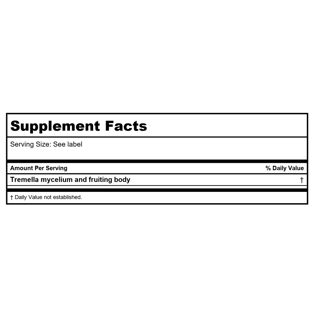 Kan Herb MycoHerb Tremella 8 Ounce - Supplement Facts panel