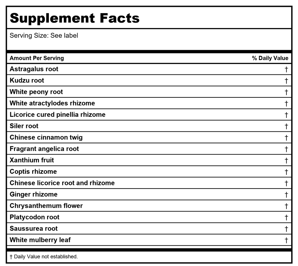 Kan Herb Sage Solutions Enviroshield 4 Ounce - Supplement Facts panel