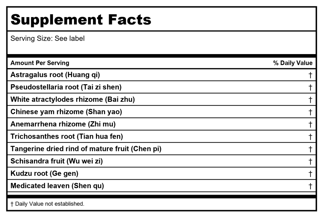 Kan Herb Alembic Herbals Jade Fluid Decoction 2 Ounce - Supplement Facts panel