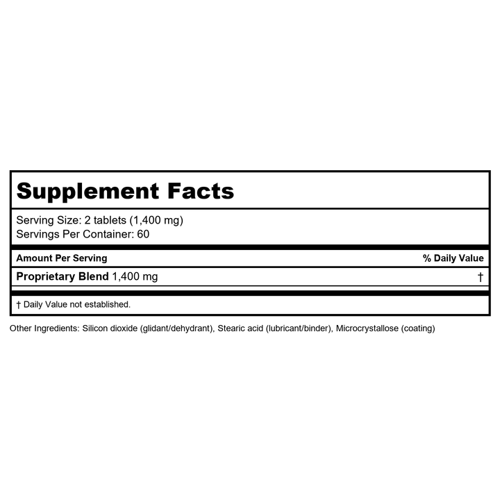 Kan Herbals Prosperous Farmer 120 Tablets - Supplement Facts panel