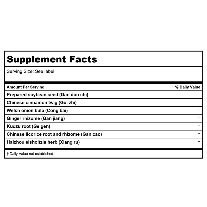 Kan Herb Sage Solutions Chill Chaser 4 Ounce - Supplement Facts panel