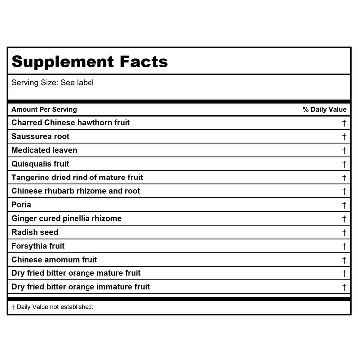 Kan Herb Sage Solutions Middle Mover 4 Ounce - Supplement Facts panel