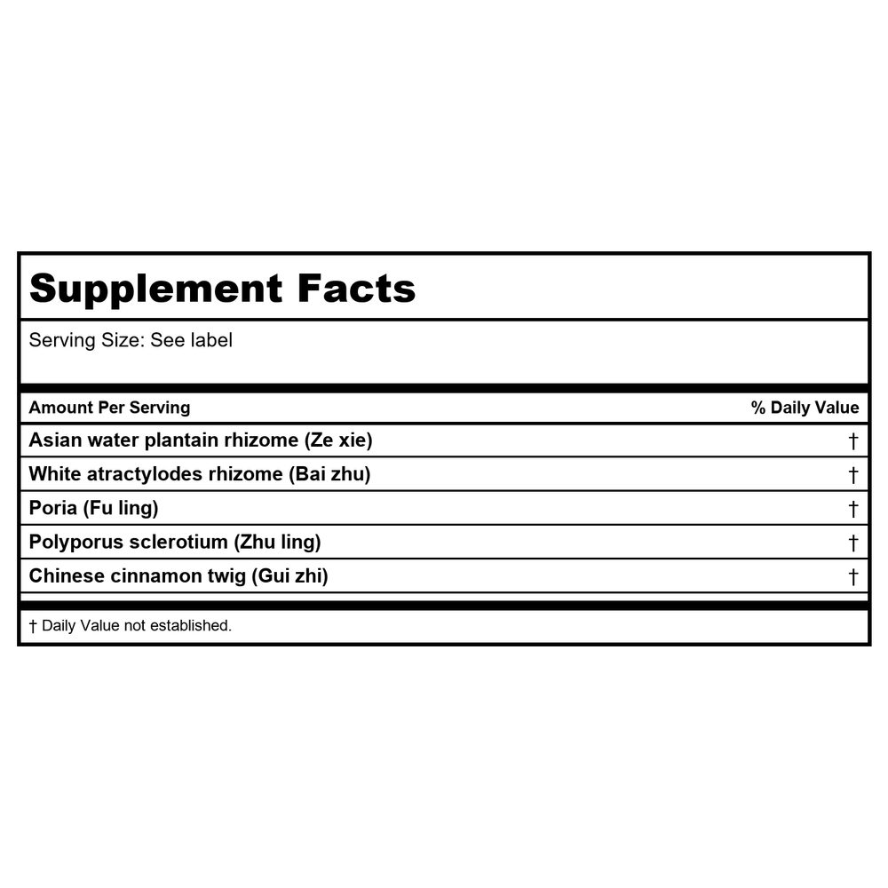 Kan Herb Traditionals Water's Way 300 Tablets - Supplement Facts panel