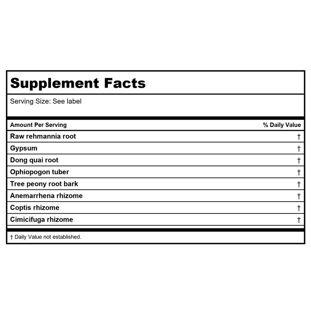 Kan Herb Traditionals Stomach Support 2 Ounce - Supplement Facts panel