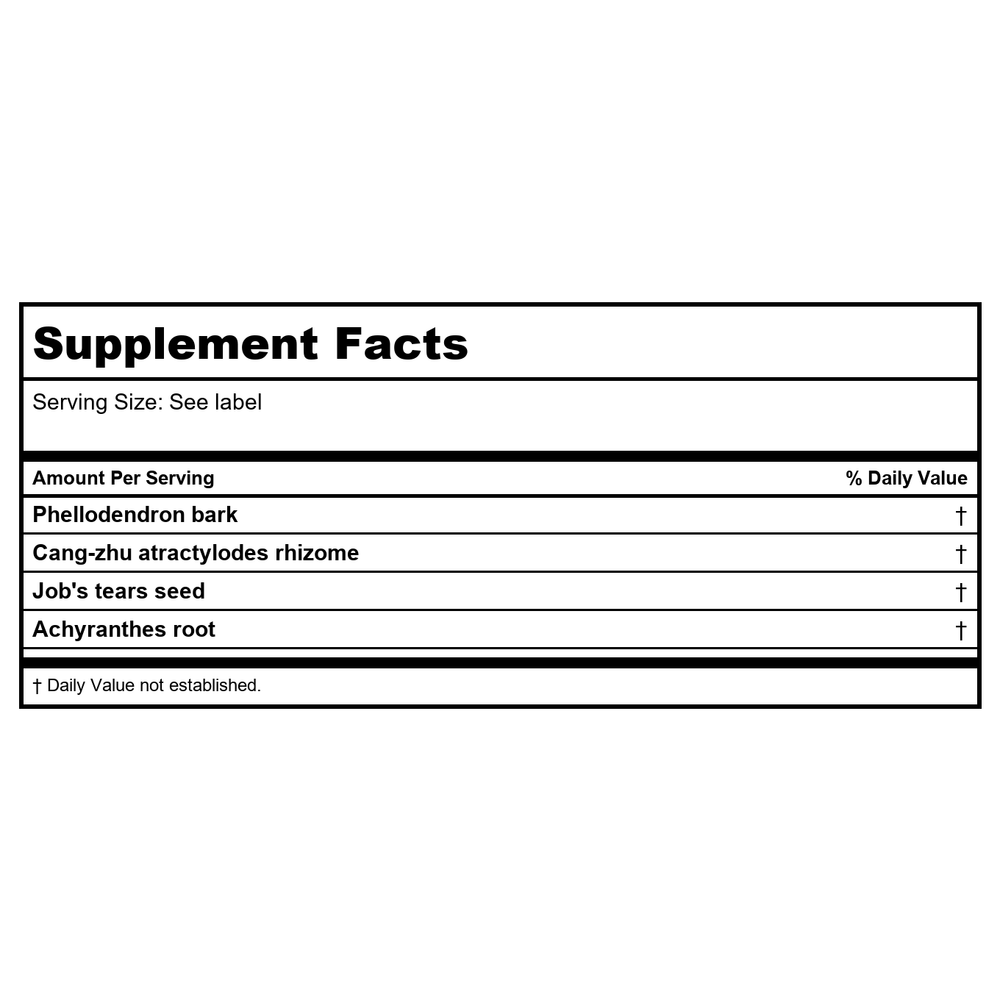 Kan Herb Traditionals Four Wonders 2 Ounce - Supplement Facts panel