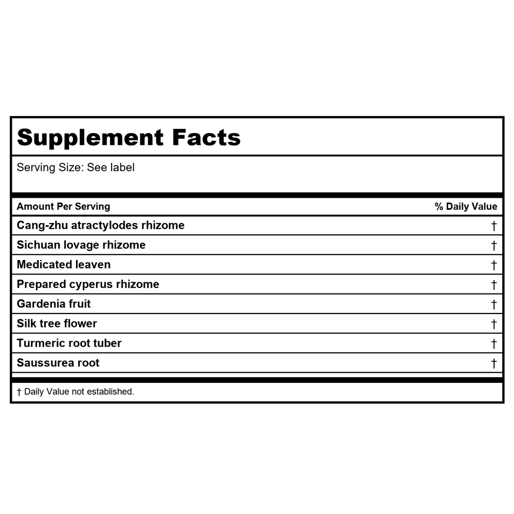 Kan Herb Traditionals Release Restraint 300 Tablets - Supplement Facts panel