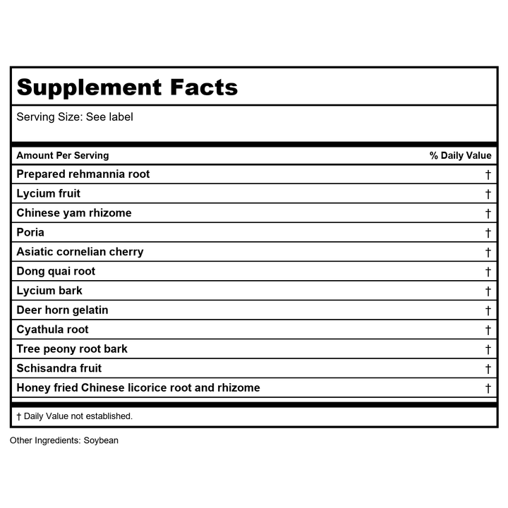 Kan Herb Traditionals Graceful Transition 2 Ounce - Supplement Facts panel
