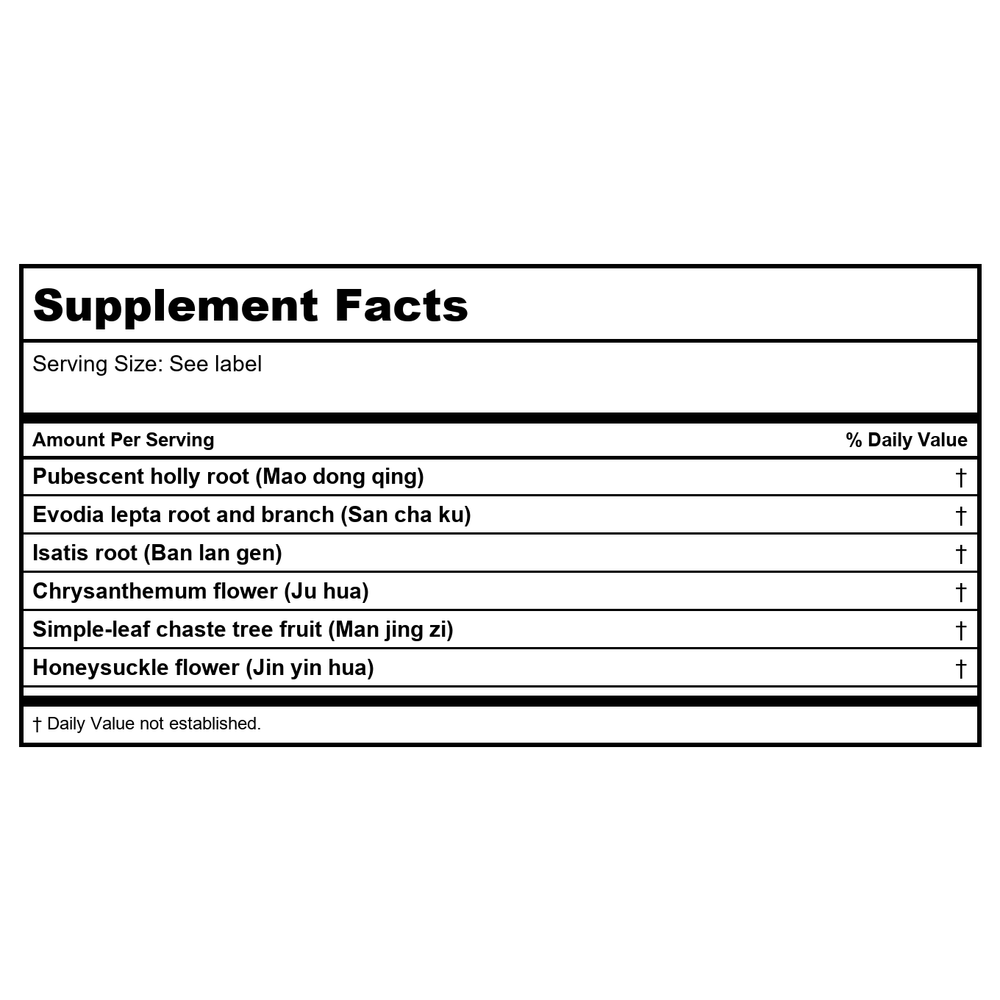 Kan Herb Traditionals Clear Stone Formula 300 Tablets - Supplement Facts panel