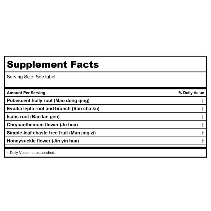 Kan Herb Traditionals Clear Stone Formula 300 Tablets - Supplement Facts panel