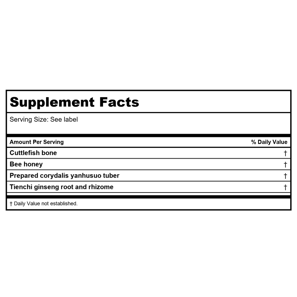 Kan Herb Traditionals Wei Te Ling 2 Ounce - Supplement Facts panel