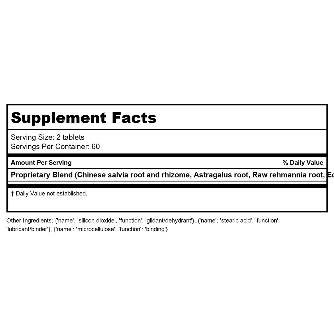 Kan Jade Woman Herbals Jade Moon Cool 120 Tablets - Supplement Facts panel