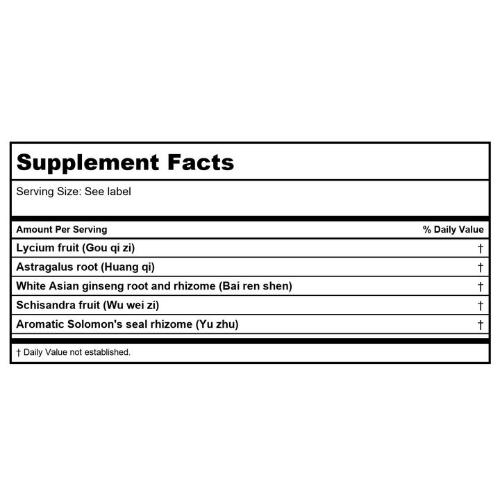 Kan Herb Sage Solutions Move Mountains 4 Ounce - Supplement Facts panel