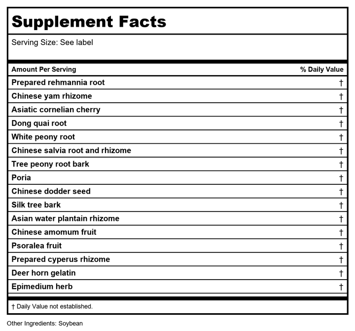Kan Jade Woman Herbals Jade Moon Phase 2 Over 35 - 300 Tablets - Supplement Facts panel