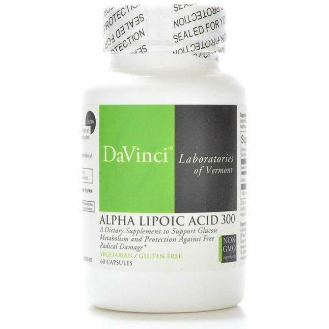 Davinci Laboratories Alpha Lipoic Acid 300 300 mg 60 Veg Caps - Supplement Facts panel