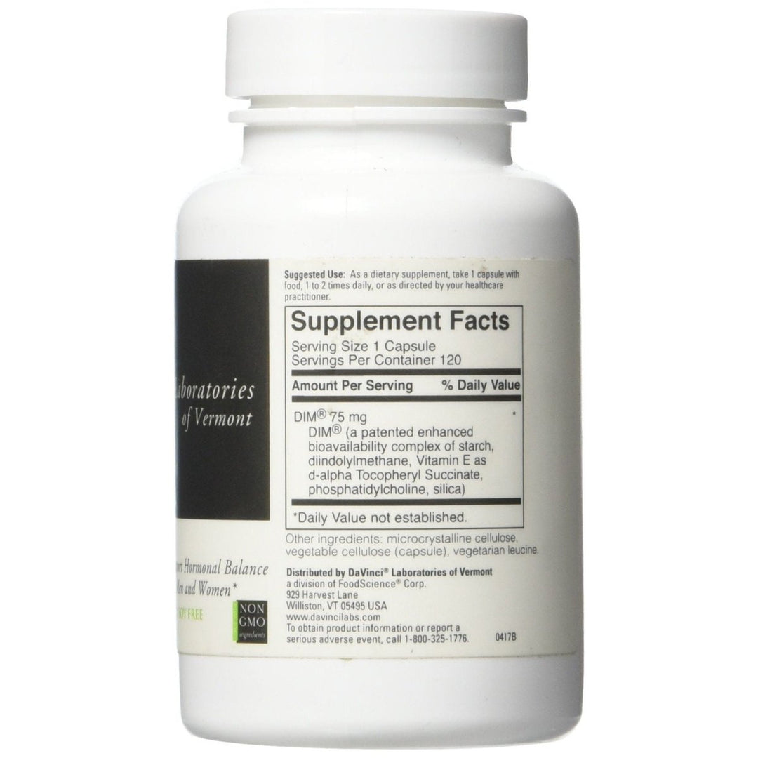 Davinci Labs - DIMPro 120 caps [Health and Beauty] - Supplement Facts panel