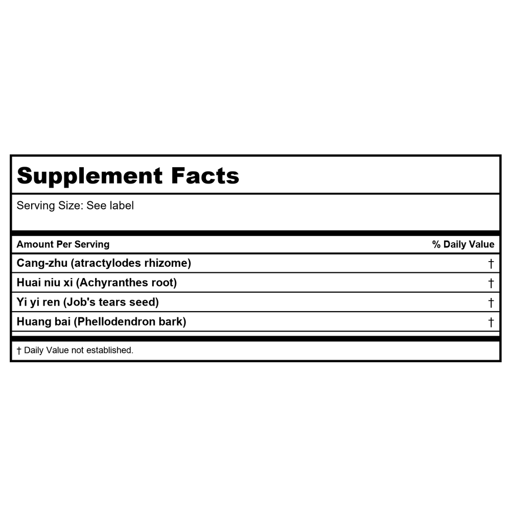Kan Herb Essentials Four Marvels 8 Ounce - Supplement Facts panel