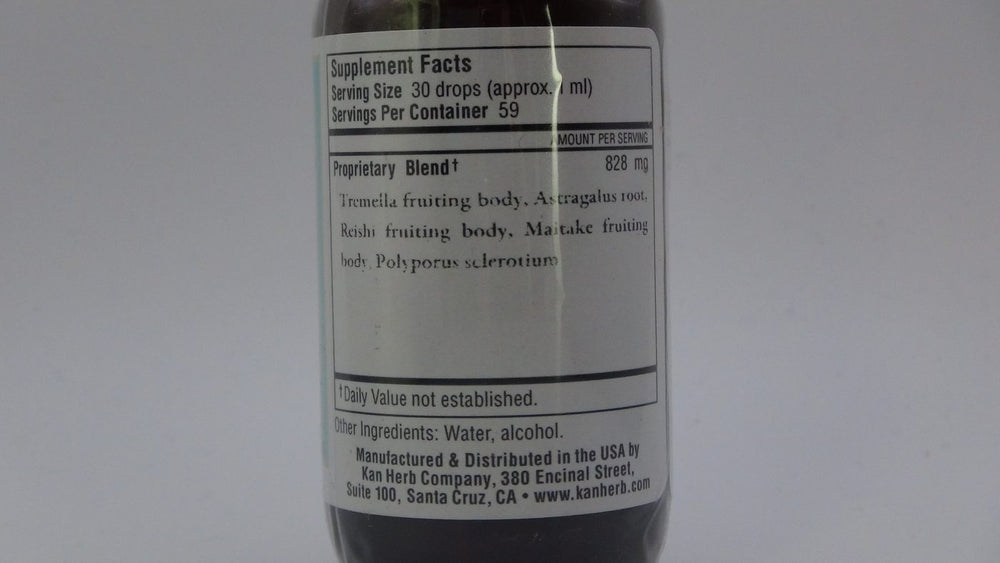 Kan Herb Sage Solutions Resilience 1 Ounce - Supplement Facts panel