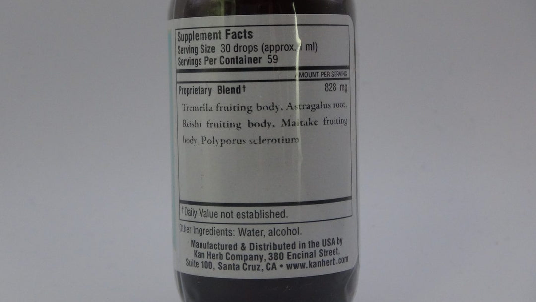 Kan Herb Sage Solutions Resilience 1 Ounce - Supplement Facts panel