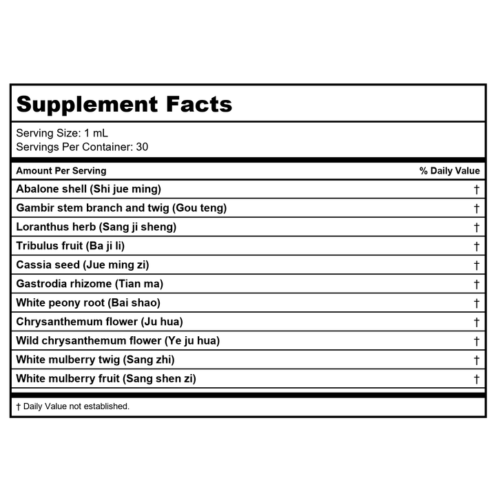 Kan Herb Chinese Modular Solutions Purge External Wind 1 Ounce - Supplement Facts panel