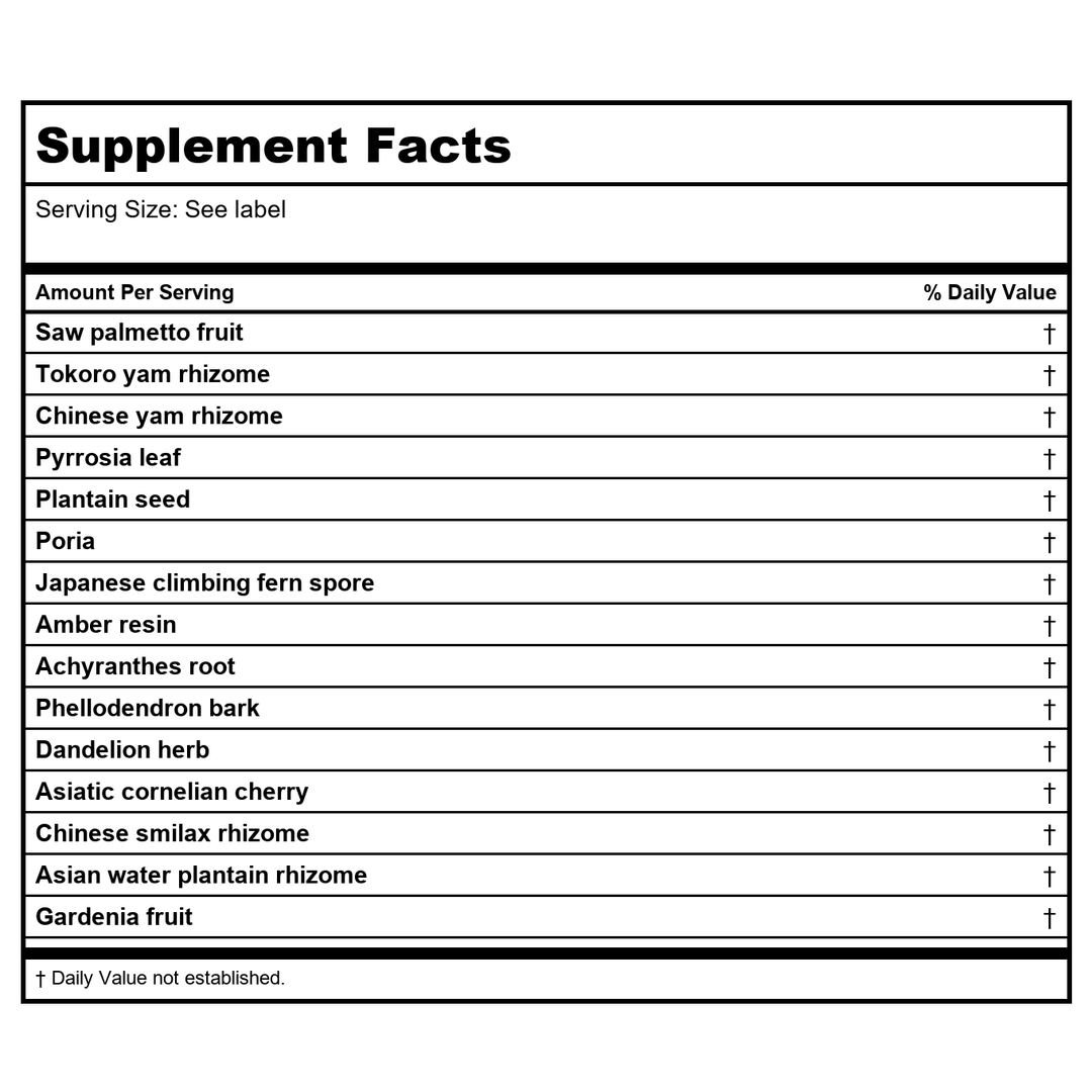 Kan Herb Sage Solutions Unlocking The Gate 8 Ounce - Supplement Facts panel