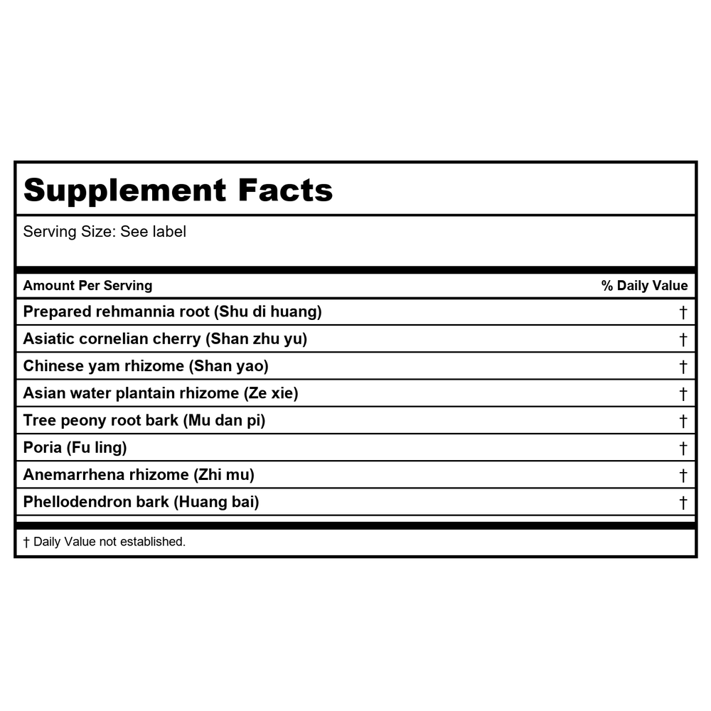 Kan Herbals Temper Fire 60 Tablets - Supplement Facts panel